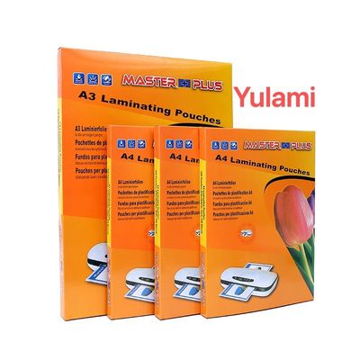 A4 A3 laminating pouches film lamination pouch film lamination pouches 75MIC 80MIC 100MIC 125MIC 150MIC 175MIC 200MIC 2
