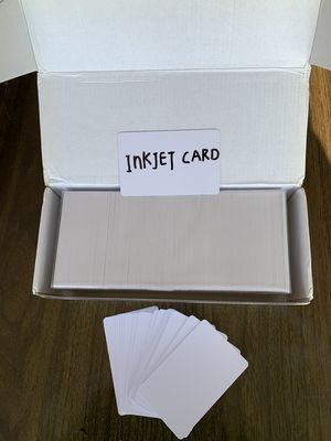 HIGH QUALITY WHITE BLANK PVC INKJET ID PVC CARD 0.76MM/760MIC 0.80MM/800MIC FOR  Epson & Canon inkjet printer from China