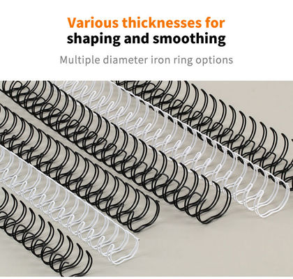 Nylon-Coated double Wire-0 Double Loop Spiral O Double Loop Binding Wire Twin Ring Loop Wire  in spools & Pre cut boxes