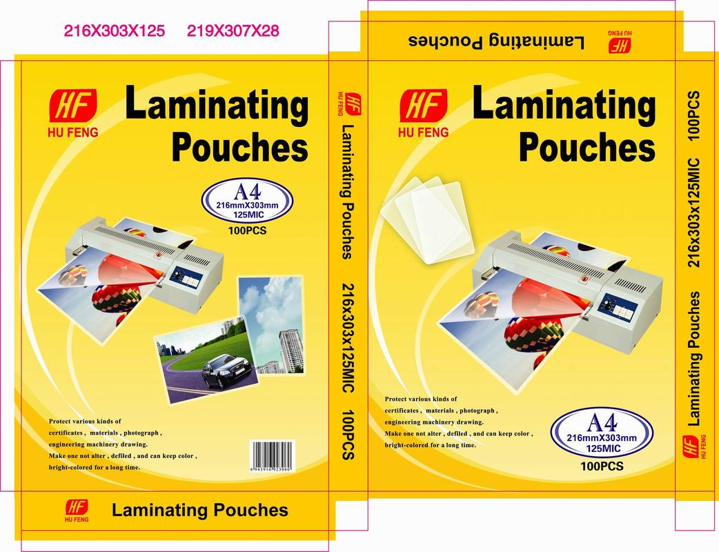 A4 A3 60mic 70mic 75MIC 80MIC 100MIC 125MIC 150mic 175mic 200 mic 250 mic laminating  pouch film  lamination pouches