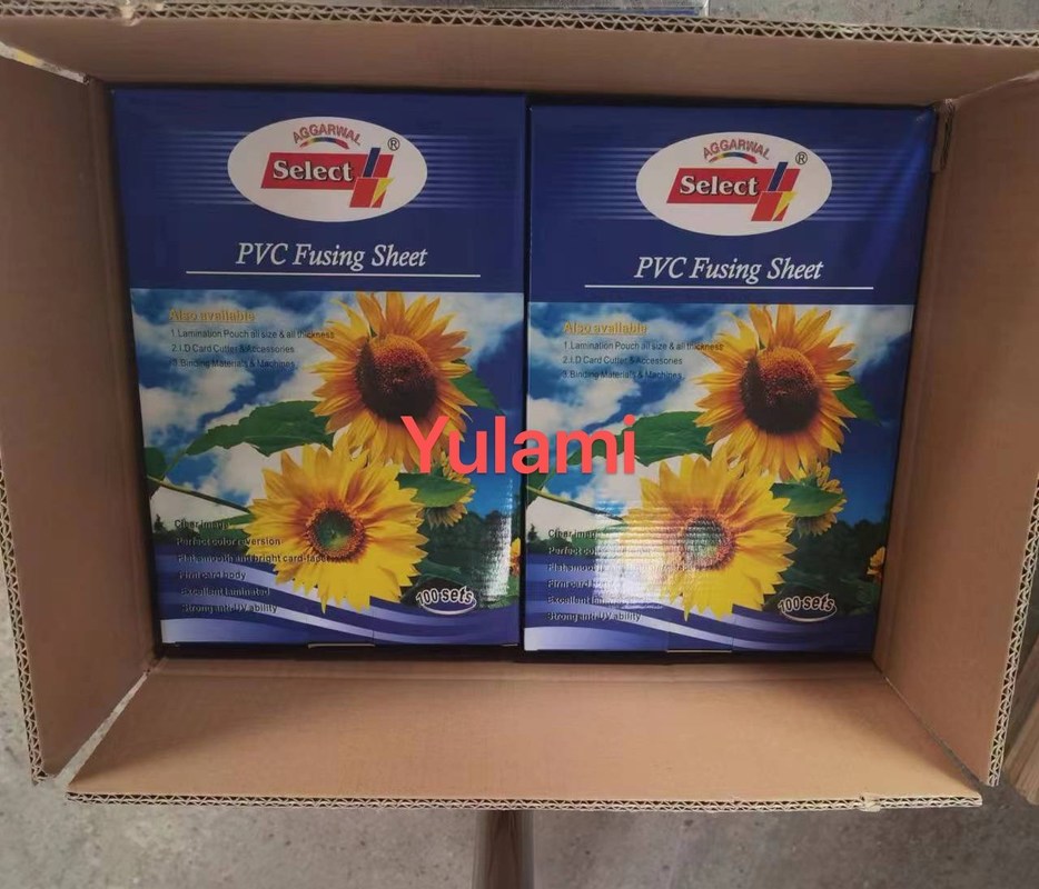 PVC Fusing Sheets PVC Fusion Sheets with 0.3mm White Inkjet Printing Sheet and 0.10mm Coated Overlay From China